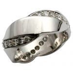 White Gold and Diamond Wedding Band, with a Twist!