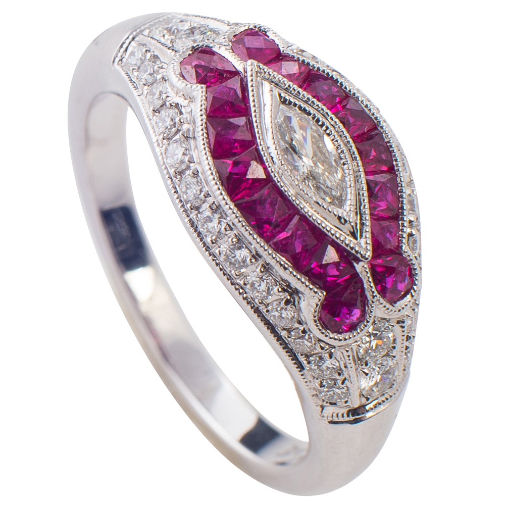 Stunning Art Deco Style Ruby Ring!