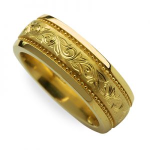 Custom on sale gold band